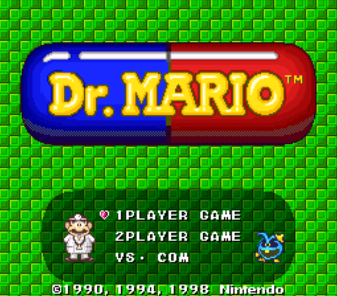 Dr Mario Title Screen